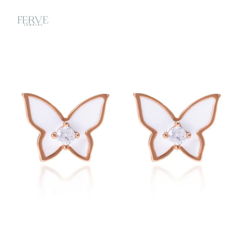 ROSE GOLD FELICE STUD EARRINGS