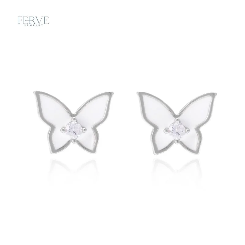 SILVER FELICE STUD EARRINGS