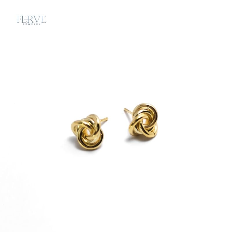 GOLD IDA STUD EARRINGS