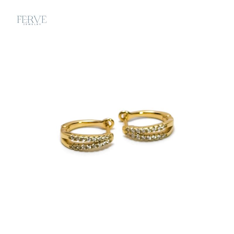 GOLD CASS HUGGIE EARRINGS