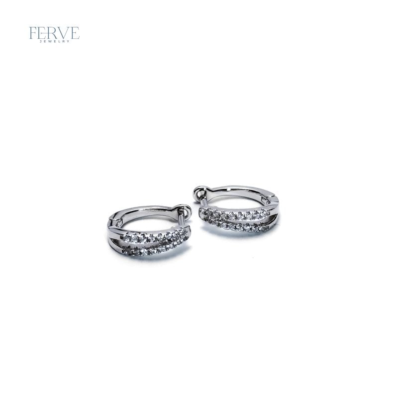 SILVER CASS HUGGIE EARRINGS