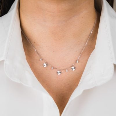 SILVER BIANCA NECKLACE ON HUMAN