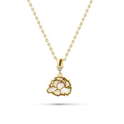 Gold Camellia Necklace