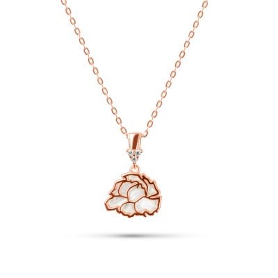 Rose Gold Camellia Necklace