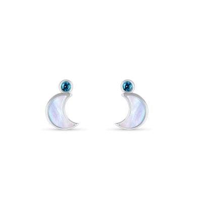 SILVER CHARLOTTE STUD EARRINGS